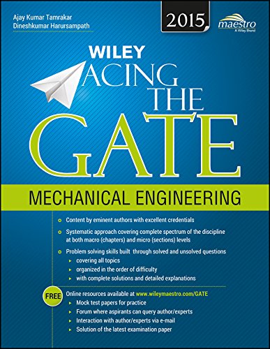 Wiley Acing The Gate Mechanical Engineering 1st Edition Ajay Kumar Tamrakar Dineshkumar Harursampath