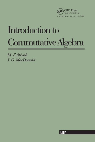 Introduction To Commutative Algebra First Edition Atiyah Michael