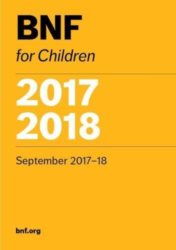 Bnf For Children Bnfc 20172018 1st Edition Paediatric Formulary Committee