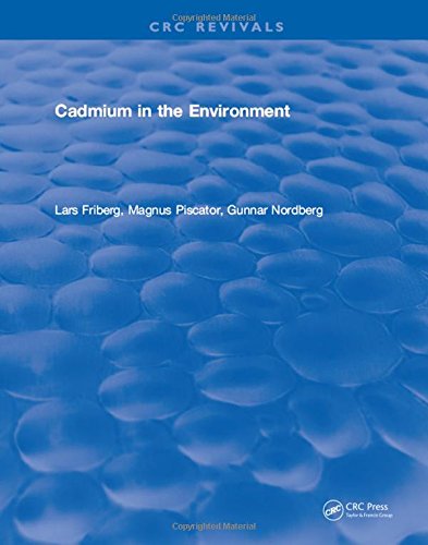 Cadmium In The Environment New Lars Friberg