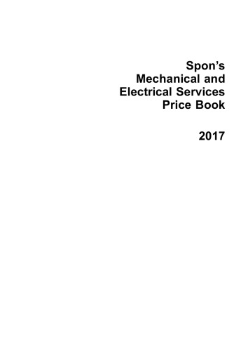 Spons Mechanical And Electrical Services Price Book Fortyeighth Edition Aecom