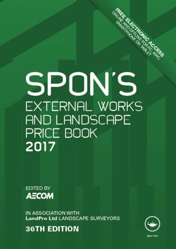 Spons External Works And Landscape Price Book Thirtysixth Edition Aecom