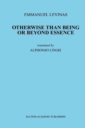 Otherwise Than Being Or Beyond Essence Softcover Reprint Of Hardcover 1st Ed 1981 Levinas