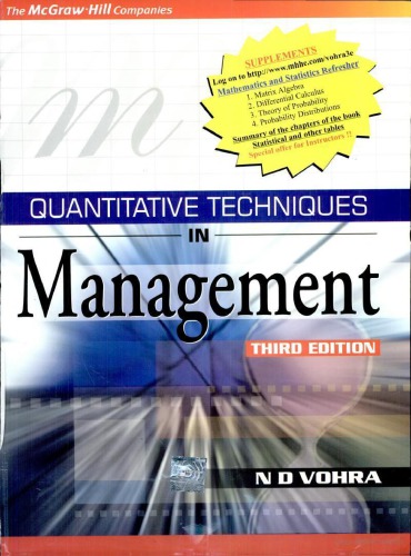 Quantitative Techniques In Management 3rd Edition N D Vohra