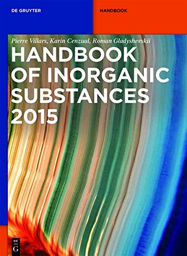 Handbook Of Inorganic Substances Pierre Villars Karin Cenzual