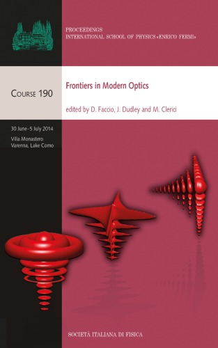 Frontiers In Modern Optics D Faccio J Dudley M Clerici Eds