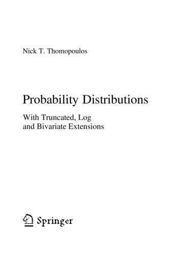 Probability Distributions With Truncated Log And Bivariate Extensions Nick T Thomopoulos