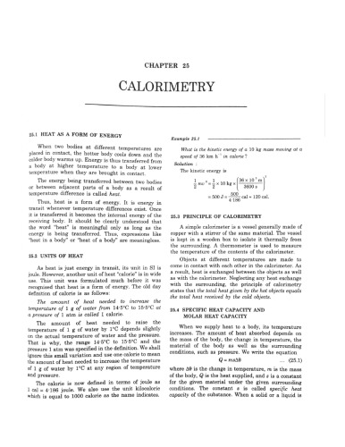 Hcv Chapter 25 Calorimetry Concepts Of Physics H C Verma Iit Jee Part 2 Various Engineering Entrance Exams Hcv H C Verma Harishchandra Verma