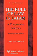 The Rule Of Law In Japan 2008th Edition Carl F Goodman