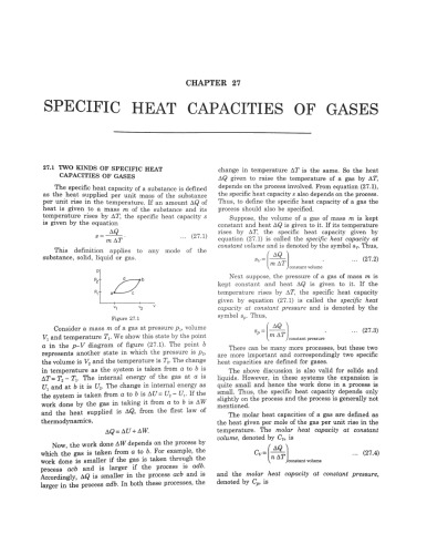 Hcv Chapter 27 Specific Heat Capacities Of Gases Concepts Of Physics H C Verma Iit Jee Part 2 Various Engineering Entrance Exams Hcv H C Verma Harishchandra Verma