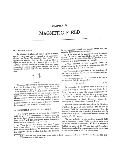 Hcv Chapter 34 Magnetic Field Concepts Of Physics H C Verma Iit Jee Part 2 Various Engineering Entrance Exams Hcv H C Verma Harishchandra Verma