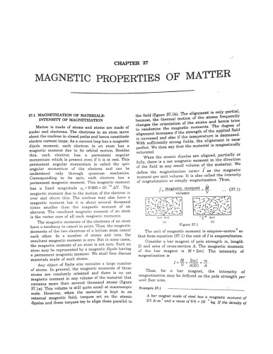 Hcv Chapter 37 Magnetic Properties Of Matter Concepts Of Physics H C Verma Iit Jee Part 2 Various Engineering Entrance Exams Hcv H C Verma Harishchandra Verma