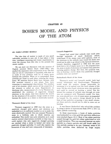 Hcv Chapter 43 Bohrs Model And Physics Of The Atom Concepts Of Physics H C Verma Iit Jee Part 2 Various Engineering Entrance Exams Hcv H C Verma Harishchandra Verma