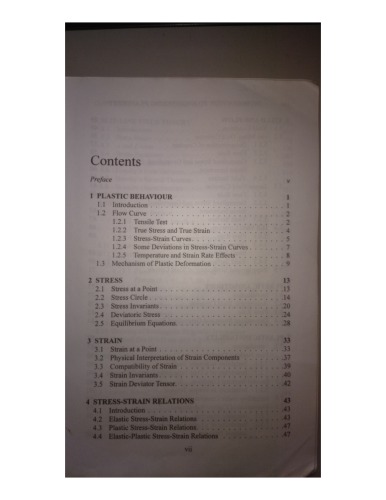 Introduction To Engineering Plasticity N Venkata Reddy G K Lal