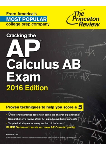 Cracking The Ap Calculus Ab Exam 2016 Edition Coll