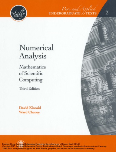 Numerical Analysis Mathematics Of Scientific Computing 3rd David Kincaid