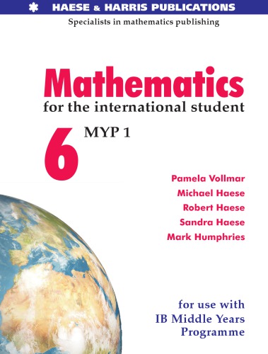Mathematics For The International Student Year 6 Ib Myp 1 Pamela Vollmar Et Al