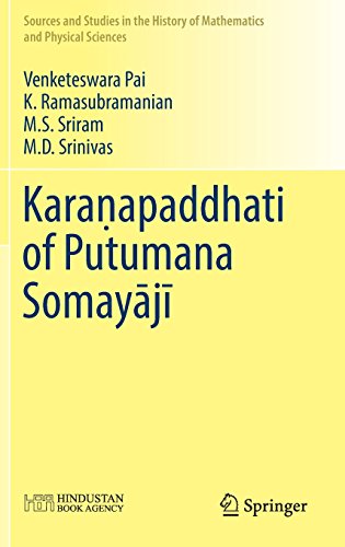 Karaṇapaddhati Of Putumana Somayājī 1st Venketeswara Pai