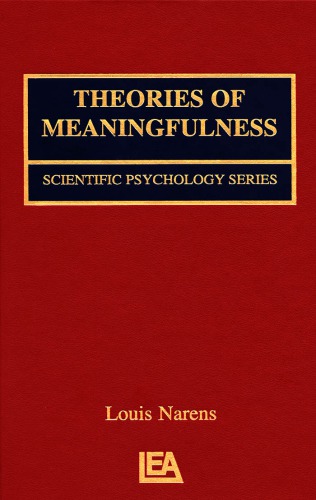 Theories Of Meaningfulness Louis Narens