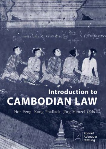 Introduction To Cambodian Law Hor Peng Kong Phallack Jrg Menzel