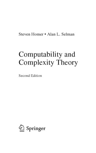 Computability And Complexity Theory 2nd Steven Homer Alan L Selman