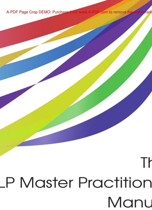 The Nlp Master Practitioner Manual 3rd Edition Peter Freeth