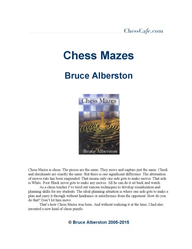 Chess Cafe Chess Mazes Alberston Bruce