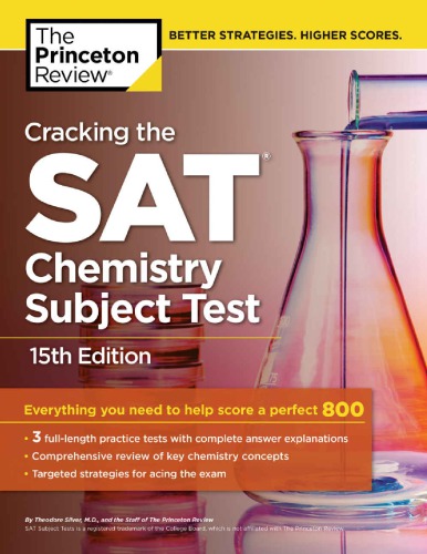 Cracking The Sat Chemistry Subject Test 15th Coll