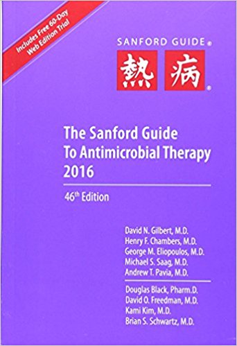 The Sanford Guide To Antimicrobial Therapy 2016 46th David N Gilbert Et Al