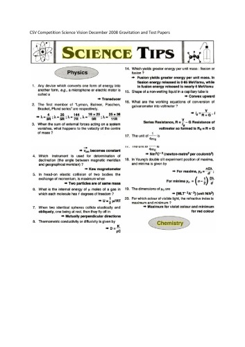 Competition Science Vision Dec 2008 Gravitation Chem Bonds And Test Papers Csv Collection
