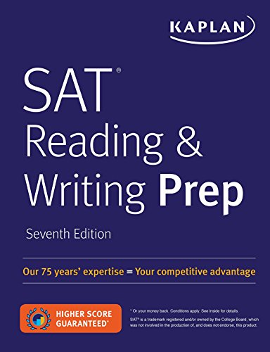 Sat Reading Writing Prep 7th Edition Kaplan Test Prep