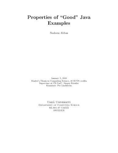 Properties Of Good Java Examples Nadeem Abbas