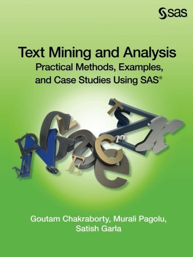 Text Mining And Analysis Practical Methods Examples And Case Studies Using Sas Goutam Chakraborty