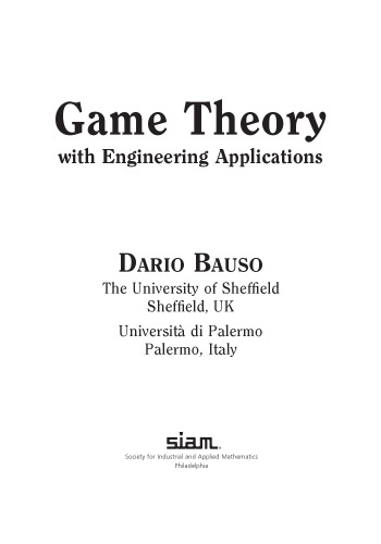Game Theory With Engineering Applications Dario Bauso