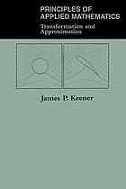 Principles Of Applied Mathematics Transformation And Approximation Keener