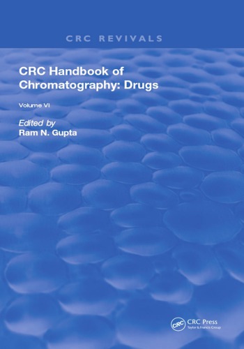 Crc Handbook Of Chromatography Volume Vi Drugs Gupta Ram N