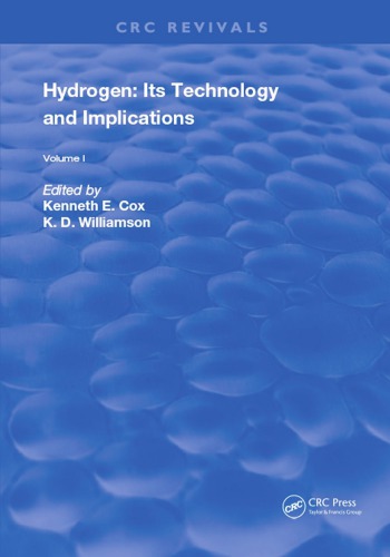 Hydrogen Volume I Its Technology And Implication Production Technology First Edition Cox