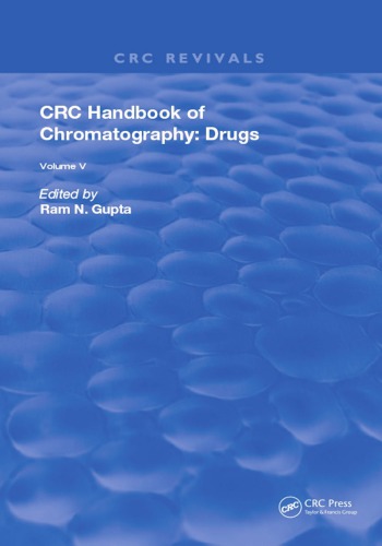 Crc Handbook Of Chromatography Drugs Volume V First Edition Gupta