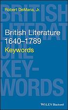 British Literature 16401789 Keywords First Edition Demaria Robert