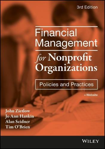 Financial Management For Nonprofit Organizations Policies And Practices 3rd Edition John Zietlow