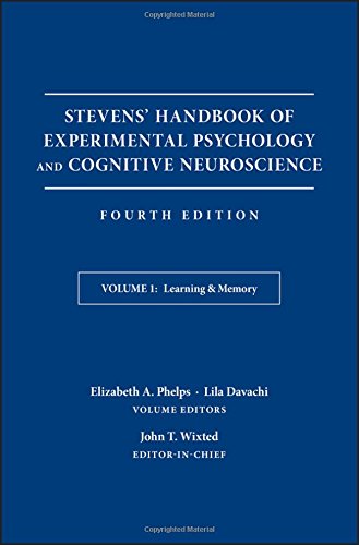 Stevens Handbook Of Experimental Psychology And Cognitive Neurosciencenvolume 1 Learning Et Memory John T Wixted