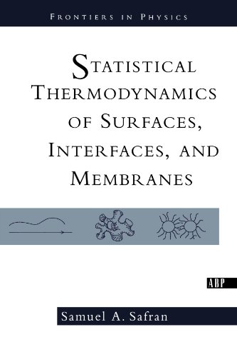 Statistical Thermodynamics Of Surfaces Interfaces And Membranes Samuel Safran