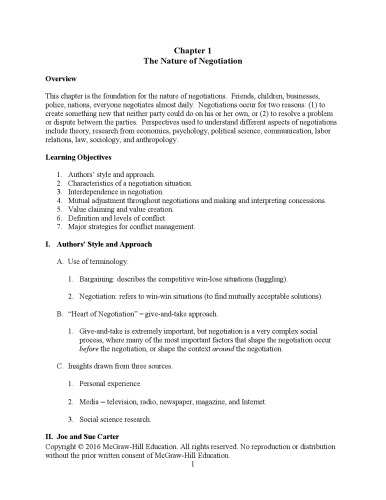 Essentials Of Negotiation 6e Solutions Manual 6th Roy J Lewicki