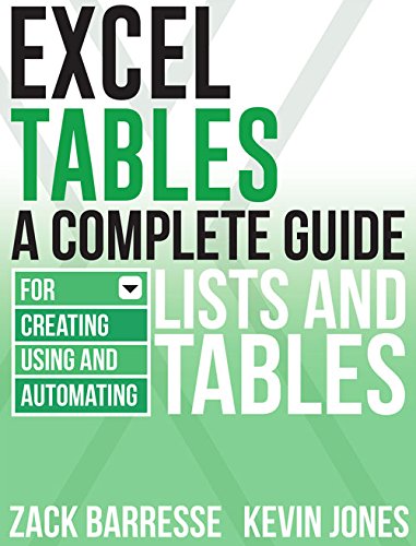 Excel Tables A Complete Guide For Creating Using And Automating Lists And Tables Zack Barresse