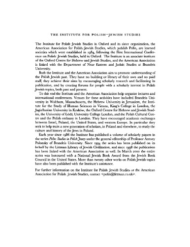 Poles And Jews Perceptions And Misperceptions Antony Polonsky And Wadysaw T Bartoszewski Eds