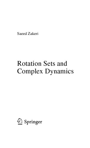 Rotation Sets And Complex Dynamics Saeed Zakeri