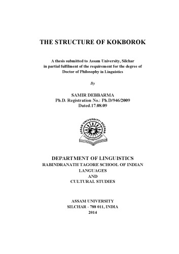 The Structure Of Kokborok Samir Debbarma
