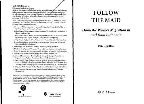 Follow The Maid Domestic Worker Migration In And From Indonesia Olivia Killias