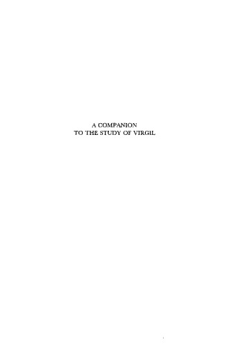 A Companion To The Study Of Virgil 2nd Rev Ed Horsfall Nicholas