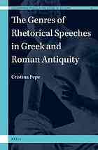 The Genres Of Rhetorical Speeches In Greek And Roman Antiquity Pepe